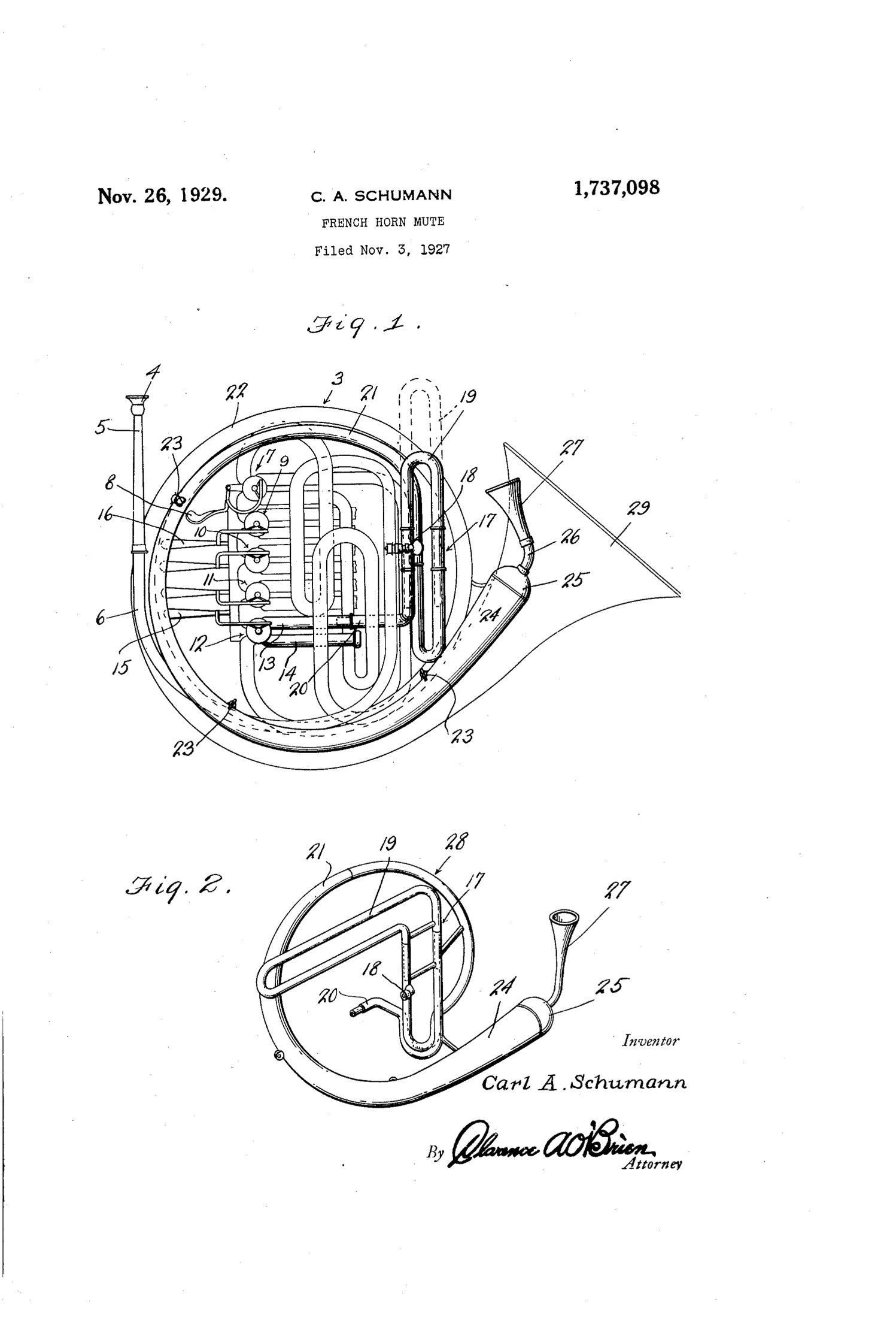 US1737098A Patent Drawing